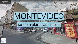 Montevideo random places - 1 hour virtual travel - AI walking & relax music - 1080[HD]