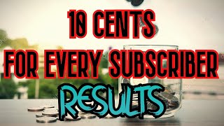 Giving Away 10 Cents Per Subscriber Results- Challenge 1