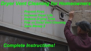 How to Clean your Dryer Vent Duct Yourself - Simple Step-by-Step Instructions