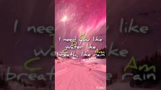 I need you lyric video with guitar chords