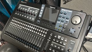 Setting up the Tascam DP32 to act as a live mixer. Just because…..