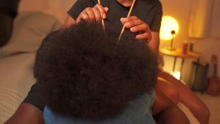 ASMR | Real Person Scalp Check & Sensory Test on Afro Hair