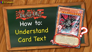 Yugioh! How to Understand Card Text