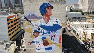 Shohei Ohtani mural Reveal in Little Tokyo 3/27/24 #LosAngelesDodgers ￼#ShoheiOhtani #Mural  ￼