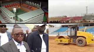 FINITIONS DES TRAVAUX AU STADE LUMUMBA DE MATADI SOUS LA PRÉSENCE DU GV DE KASAÏ & GV .GRÂCE BILOLO