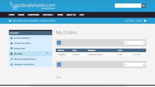 jazzleadsheets.com: Navigating user accounts