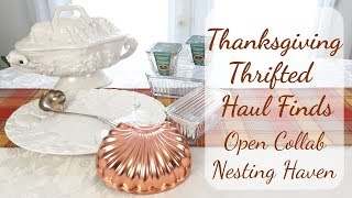 Thanksgiving Thrifted Finds Haul ~ Collab with Nesting Haven ~ Frugal Living ~ My Quaint Cottage