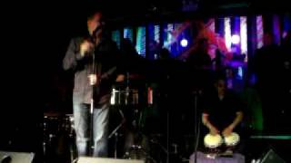 RAY SEPULVEDA GIVING HARRY ADORNO THANKS FOR THE BAND