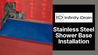 Stainless Steel Shower Base Installation