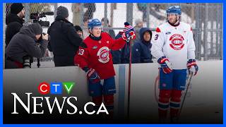Montreal Canadiens take practice to outdoor rink in NDG