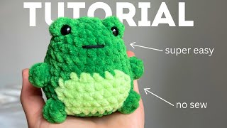 Beginner friendly NO SEW crochet frog TUTORIAL