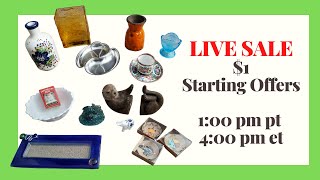LIVE SALE - Lots of Fun and Loads of Cool Stuff!  Everything Starts at $1!