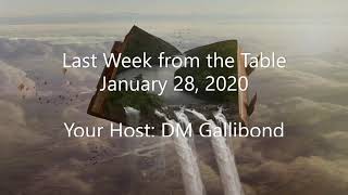 Last Week from the Table - January 28, 2020