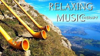 Beautiful Relaxing Music • Peaceful Piano Music • Flying Over Switzerland & Norway • Amazing Views
