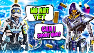 "Can i shoot him now?"  "NO not yet!"