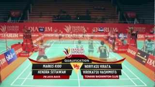 Markis Kido/ Hendra S.(PB JAYA RAYA JAKARTA) VS Noriyasu H./ Hirokatsu H. (TONAMI ) DJARUM SUPERLIGA