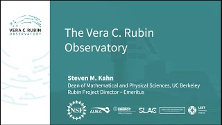 2025 April MDAS General Meeting Vera C. Rubin Observatory Prof Steven Kah n