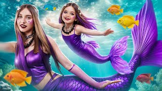Mermaid Mom vs Real Mom! Mermaids Becomes a Mom
