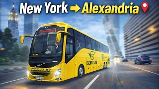 Realistic Bus Drive 🚍 | New York to Alexandria | BSU