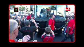 TOP14 MATCH AMICAL RCT  TOULON STADE FRANCAIS ARRIVEE DE L'EQUIPE  RCT TOULON 2010.