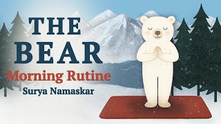 Polar Bear Sun Salutation – Yoga for Kids Morning Routine 🐻‍❄️☀️ | Surya Namaskar