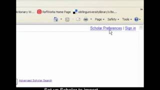 Google Scholar and RefWorks
