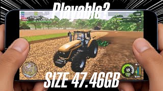 Farming Simulator 25 On Mobile - Gameplay Test + Settings GameHub 5.3.5 ไทย