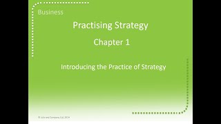 Chapter 1: BEC 323E/325E - Introducing  the practice of strategy - Prof Willie Chinyamurindi