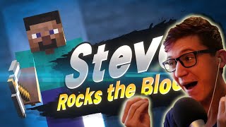 "FINALLY!" MINECRAFT STEVE for SMASH BROS ULTIMATE REACTION!