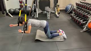 TRX quadruped for back pain with Hong Kong Marathon runner Crystal Vut.