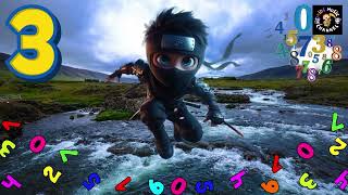 Ninja Numbers River Hop | Number Song for Kids #kidssong #kidsmusic #preschool #ninja #numbers