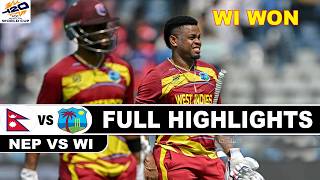 FULL HIGHLIGHTS | NEPAL VS WEST INDIES ICC T20 WORLD CUP 2026 MATCH HIGHLIGHTS | NEP VS WI