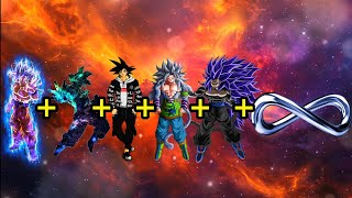 MUI Goku+Omnipotent Goku+Drip Goku+SSJ5 Goku+SSJ20k+♾️ Fusion 🔥 #goku #dbs #dbz