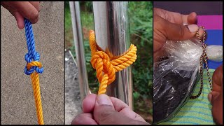 🉑⚫ 03 Most Useful Rope Knots You Need To Know | Rope Knot Tutorial Total Free EP 018 | #knots #rope