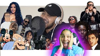 Azerrz: Hit Rap Songs in Voice Impressions 2! | M**der On My Mind, Space Cadet, Act Up Reaction