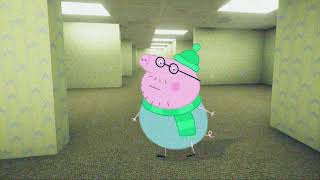 Papá cerdito entra en los backrooms