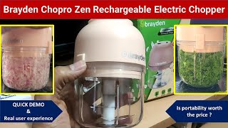 Brayden Chopro Zen Rechargeable Electric Chopper | User experience with quick demo