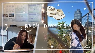 architecture diaries ⋆✴︎˚｡⋆ preparing for design midterms 🏥💦💜