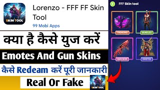 Lorenzo -Fff ff Skin Tool App Kaise Use Kare | Lorenzo -Fff ff Skin Tool App Real Or Fake | Lorenzo