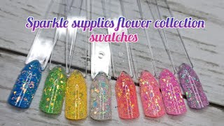 sparkle supplies UK flower collection swatches