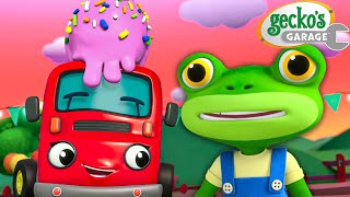 Fire Truck Turned Ice Cream Truck | Max the Monster Truck | Truck and Bus Cartoon | Gecko's Garage