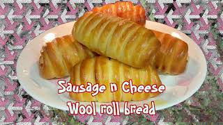 Soft and Fluffy Sausage N Cheese Wool Roll Bread