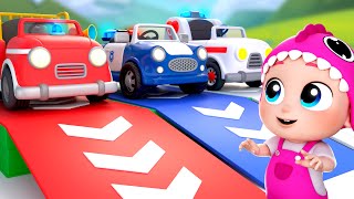 Wheels on the Fire Truck, Police Car | 🚒 Baby Goes Wah Wah | Bubblee - Sing Along & Learn!