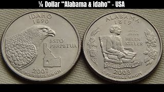 ¼ Dollar “Alabama & Idaho” - USA