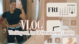 VLOG: Chill Day, Working Out, iOS 14 Homescreen Setup | Evette Santos