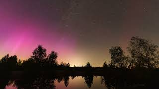 Polarlichter über der Lausitzer Bergbaufolgelandschaft