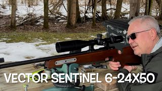 Vector Optics Sentinel 6-24x50 tested on my Anschutz 1827 biathlon 50 & 100 yards