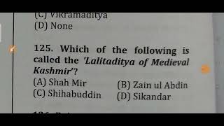 MOCK TEST || JK HISTORY || JKP BORDER BATALLION || JKSSB || JKPSC