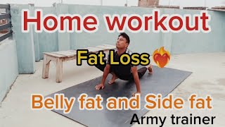🇮🇳 Fat Loss❤️‍🔥( Home Workout) Belly fat and side fat loose #DevendraSingh#shortsvideo #dsfitauraiya