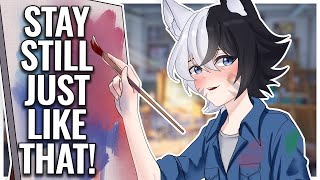 Femboy Artist Creates A Stunning Portrait Of You ASMR 🎨 Sketching & Relaxation